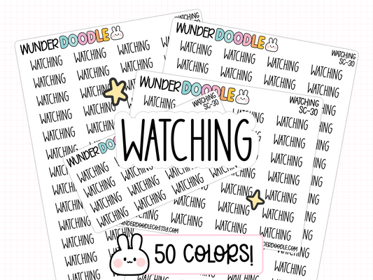 Watching Planner Stickers | SC-30