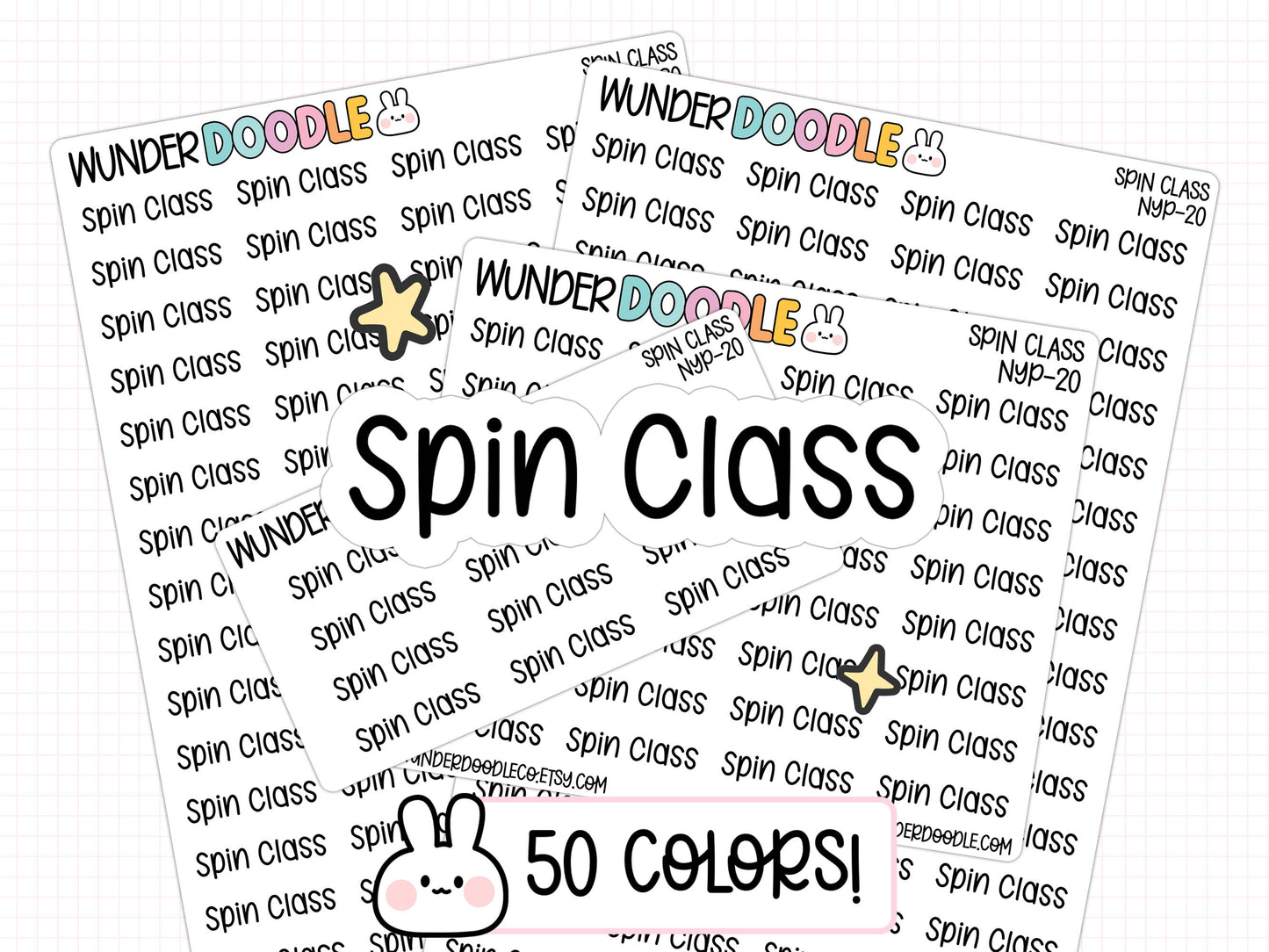 Spin Class Planner Stickers | NYP-20