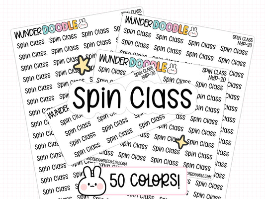 Spin Class Planner Stickers | NYP-20