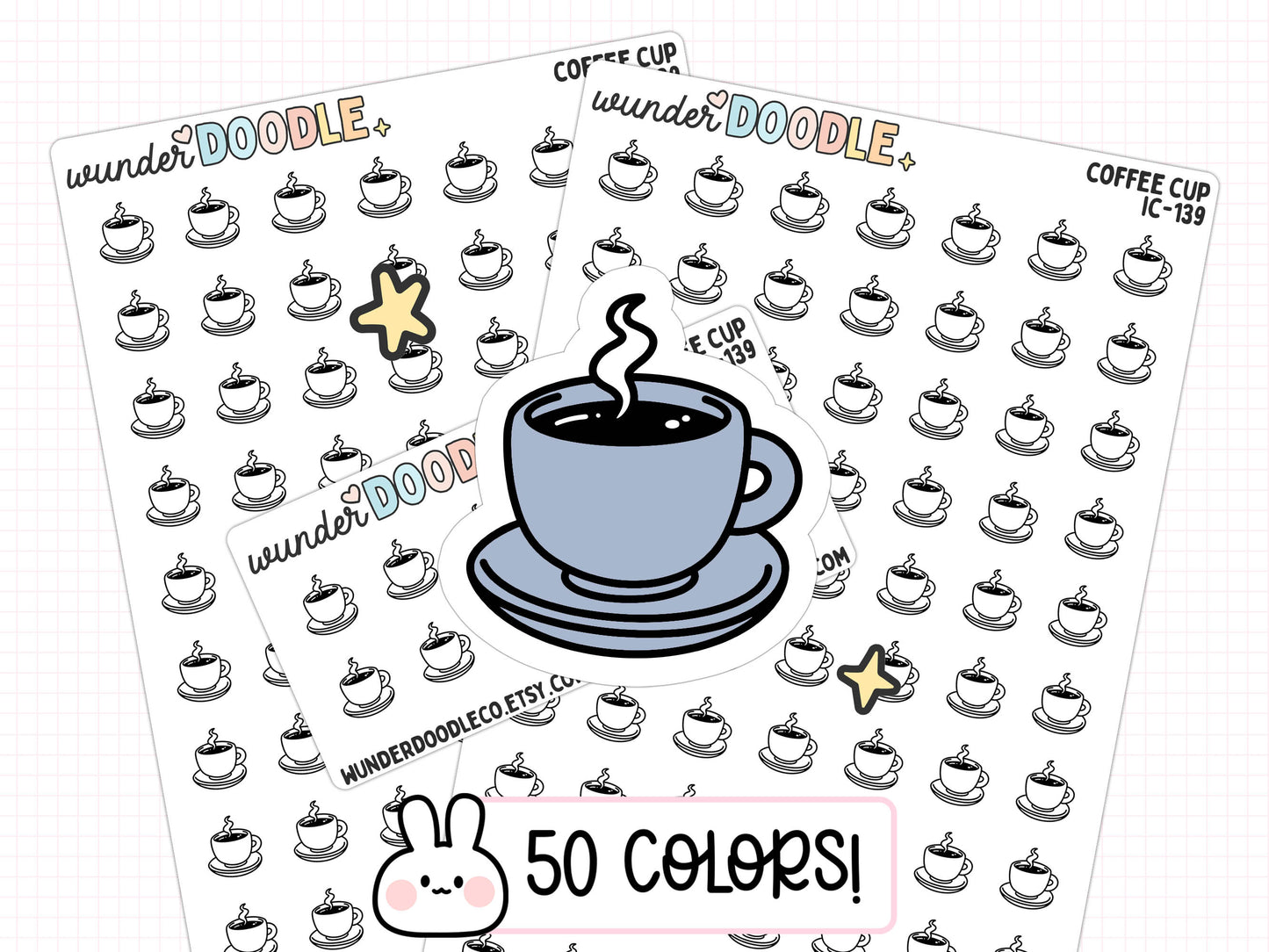 Coffee Cup Planner Stickers | IC-139