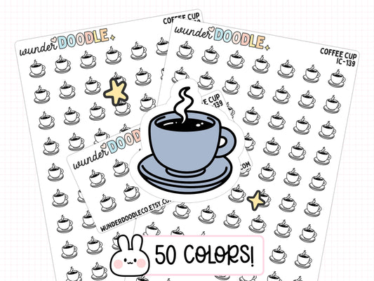 Coffee Cup Planner Stickers | IC-139