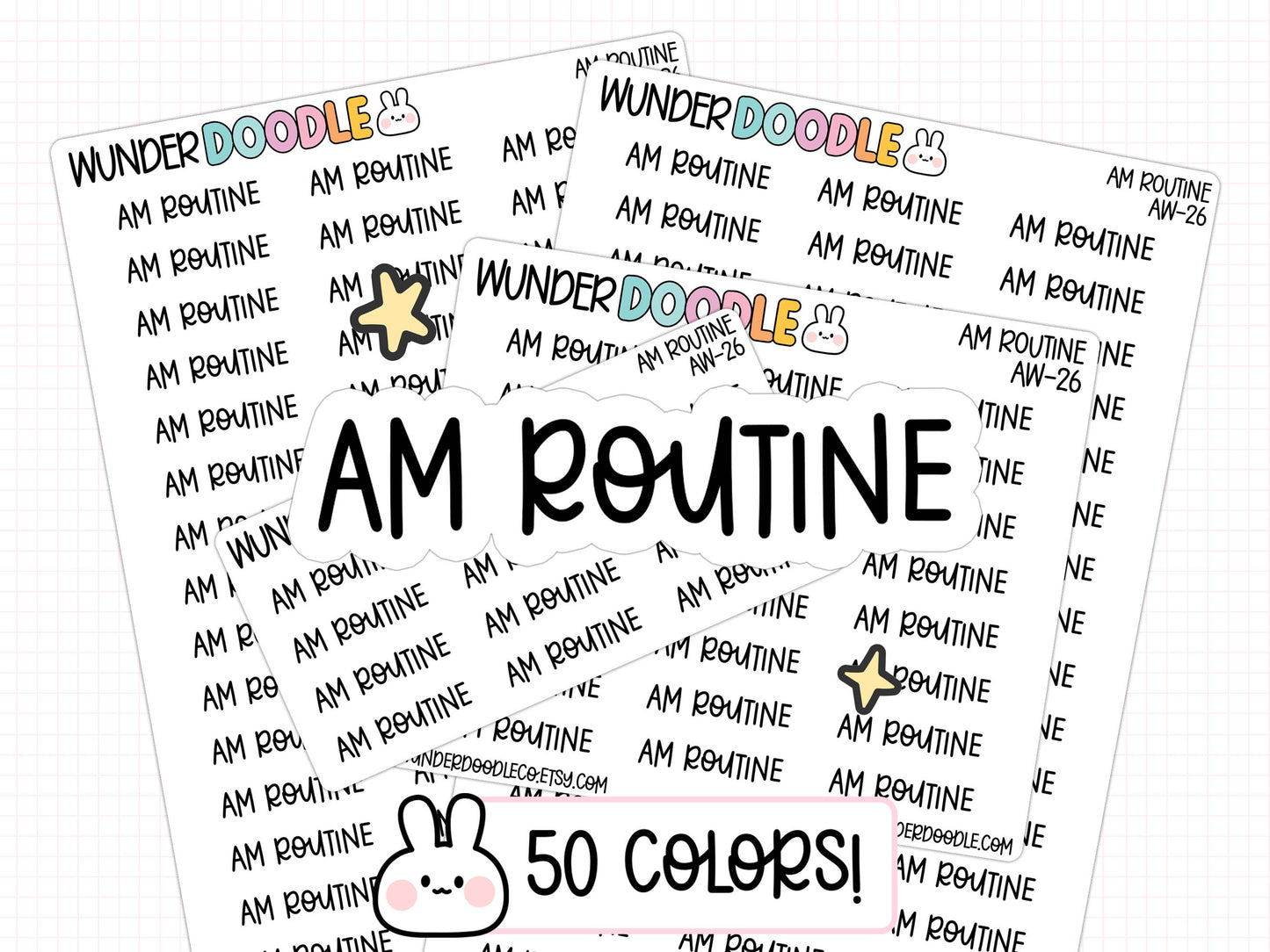 AM Routine Planner Stickers | AW-26