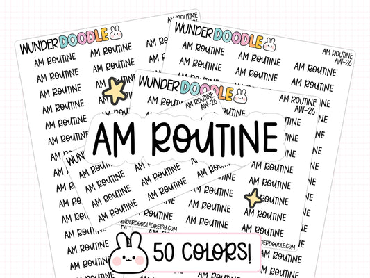 AM Routine Planner Stickers | AW-26