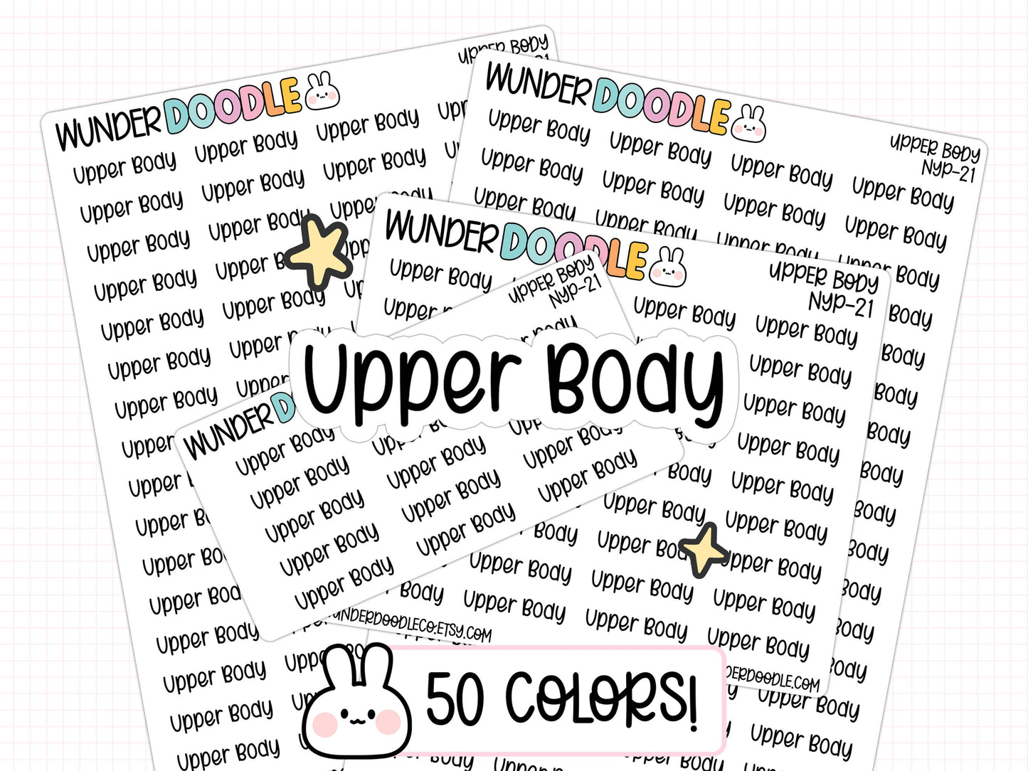 Upper Body Planner Stickers | NYP-21