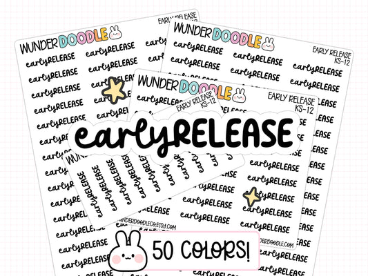 Early Release Planner Stickers | KS-012