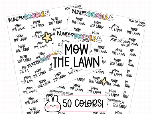 Mow the Lawn Planner Stickers | AW-28