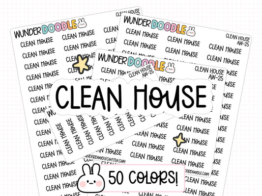 Clean House Planner Stickers | AW-25