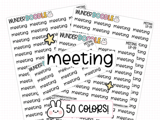 Meeting Planner Stickers | LR-09