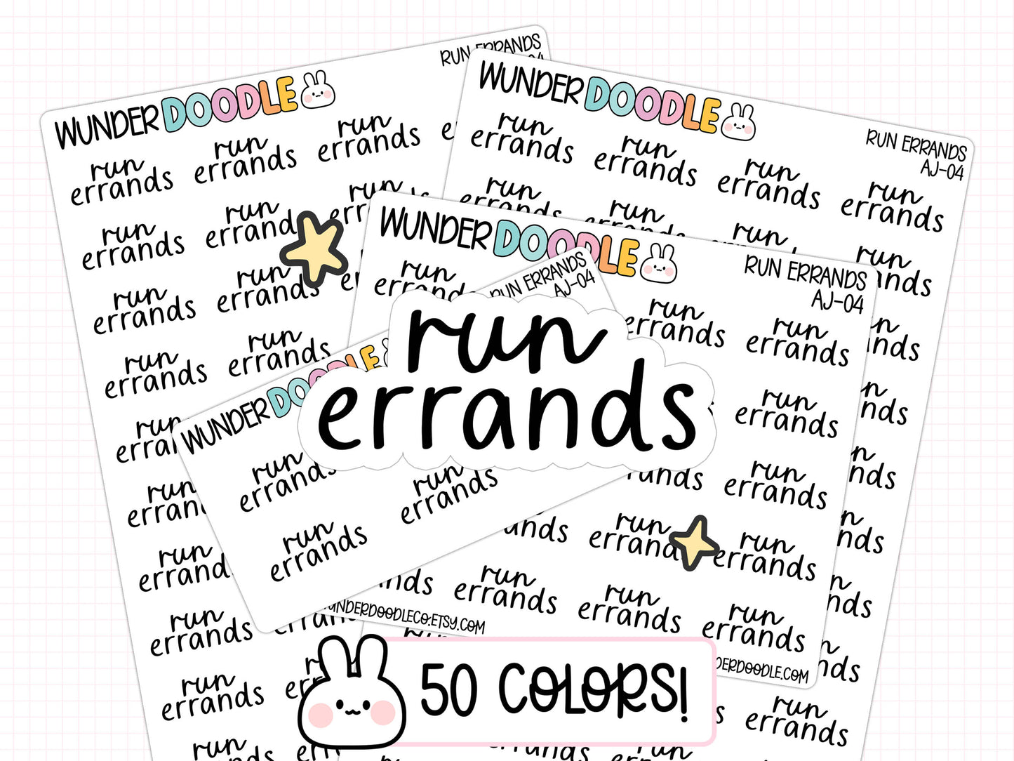 Run Errands Planner Stickers | AJ-04