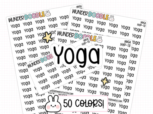 Yoga Planner Stickers | NYP-18