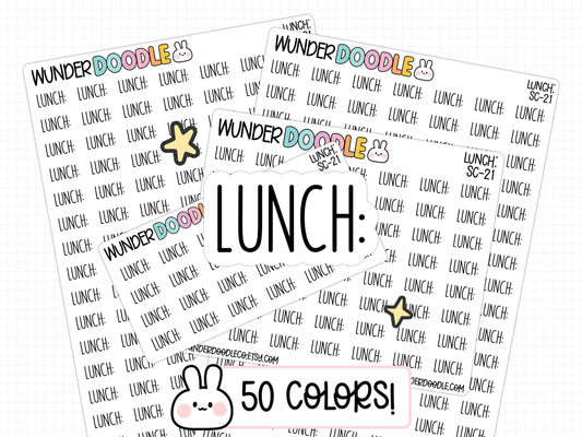 Lunch Planner Stickers | SC-21