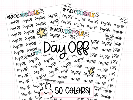 Day Off Planner Stickers | MS-40