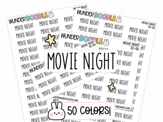 Movie Night Planner Stickers | SC-06