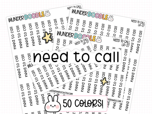 Need to Call Planner Stickers | LR-27