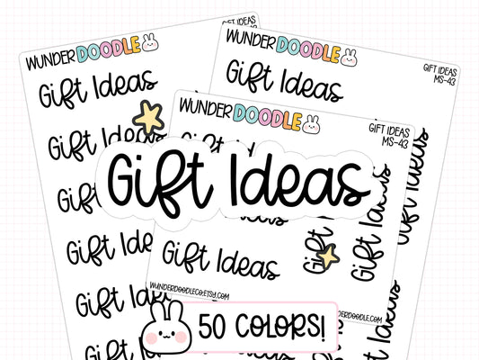 Gift Ideas Planner Stickers | MS-43