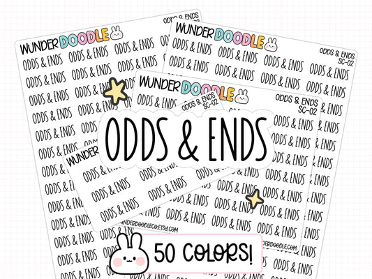 Odds & Ends Planner Stickers | SC-02
