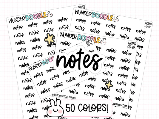 Notes Planner Stickers | CS-06
