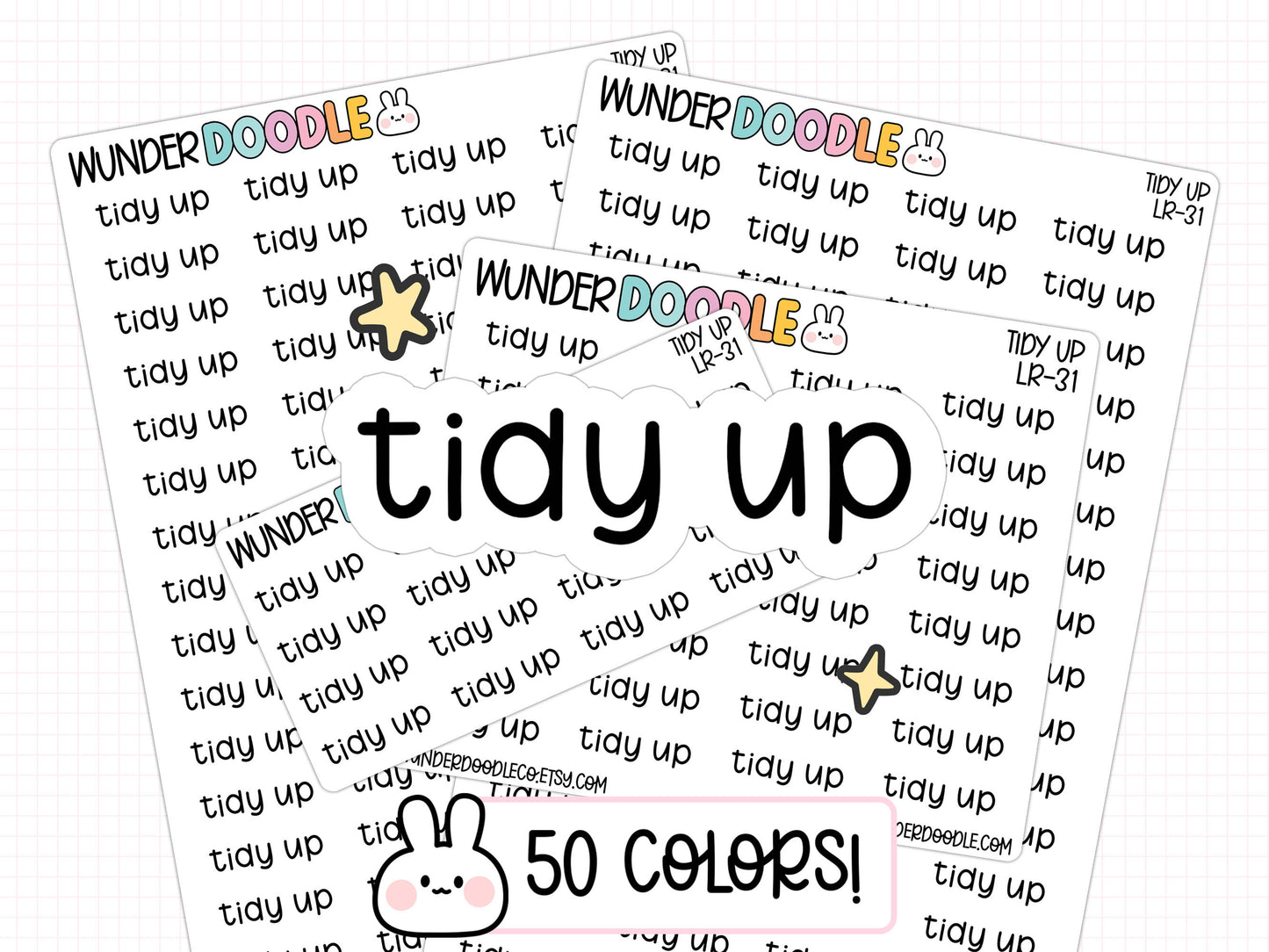 Tidy Up Planner Stickers | LR-31