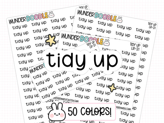 Tidy Up Planner Stickers | LR-31