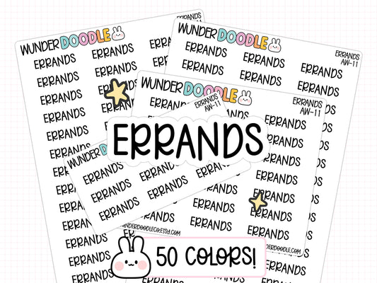 Errands Planner Stickers | AW-11