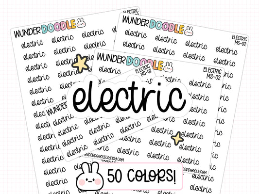 Electric Planner Stickers | MS-02