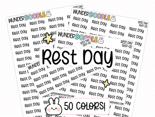Rest Day Planner Stickers | NYP-02