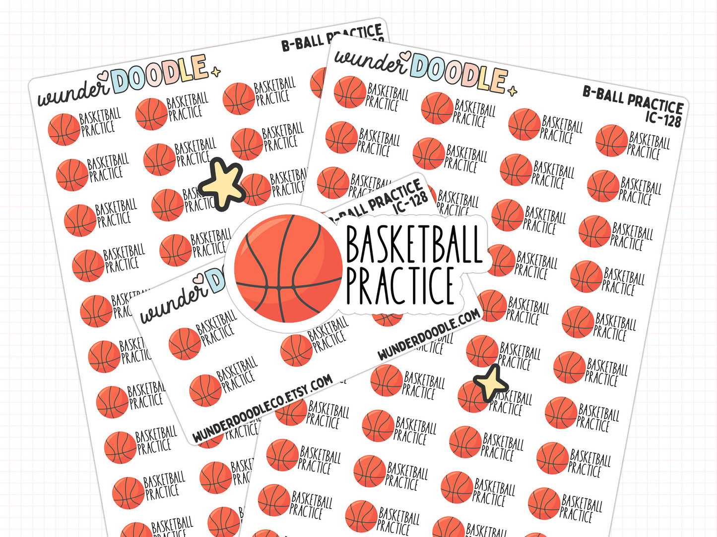 Basketball Practice Planner Stickers | IC-128