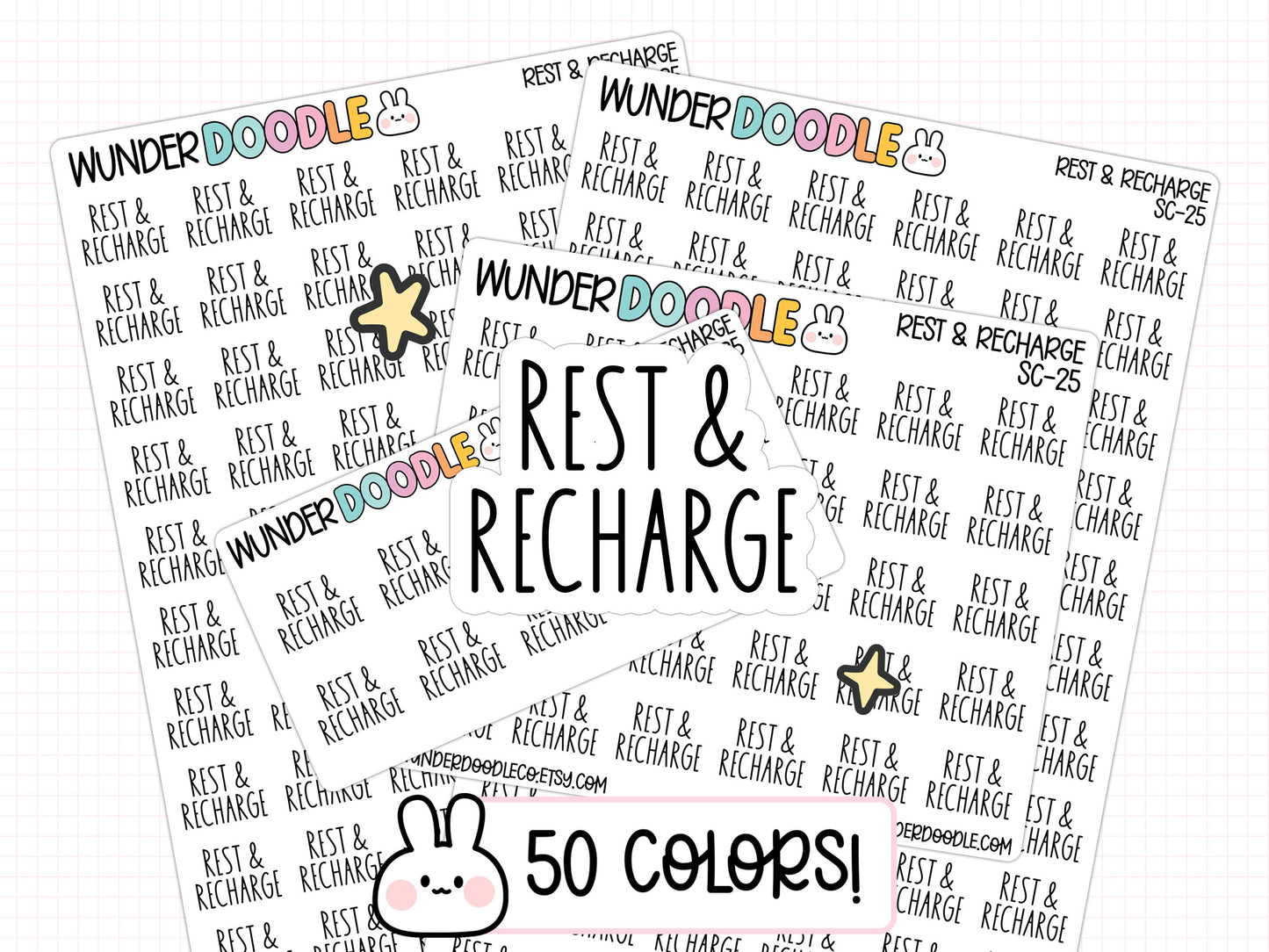 Rest & Recharge Planner Stickers | SC-25
