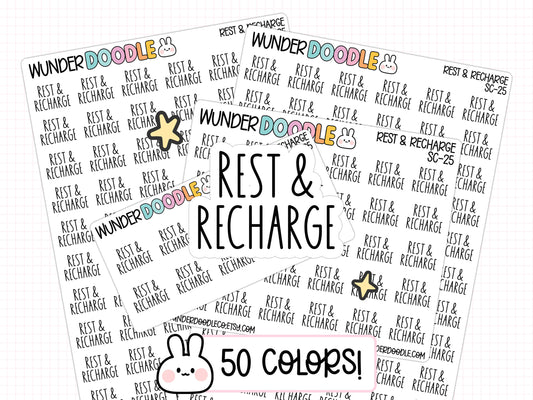 Rest & Recharge Planner Stickers | SC-25