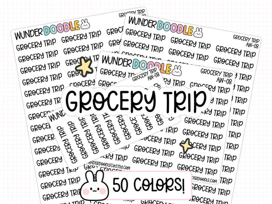Grocery Trip Planner Stickers | AW-08