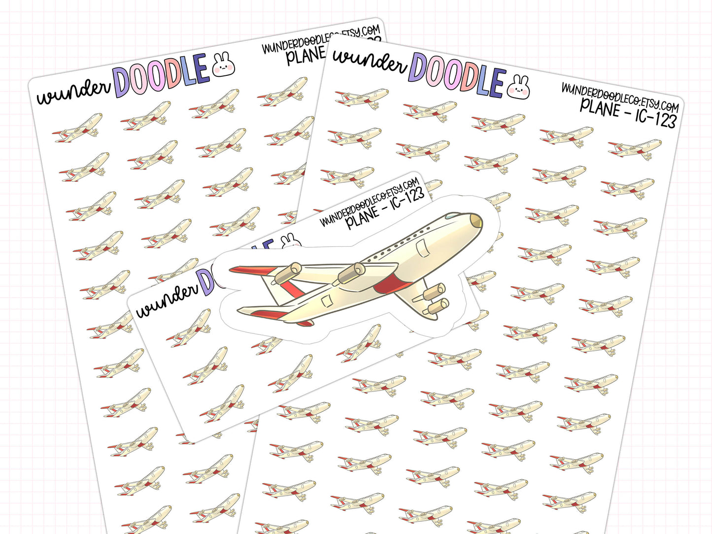 Airplane Planner Stickers | IC-123