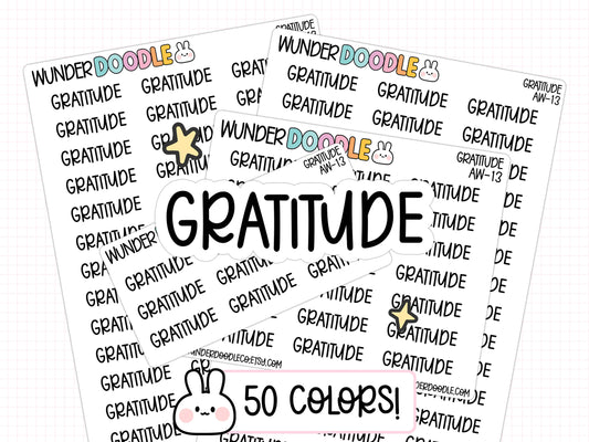 Gratitude Planner Stickers | AW-13