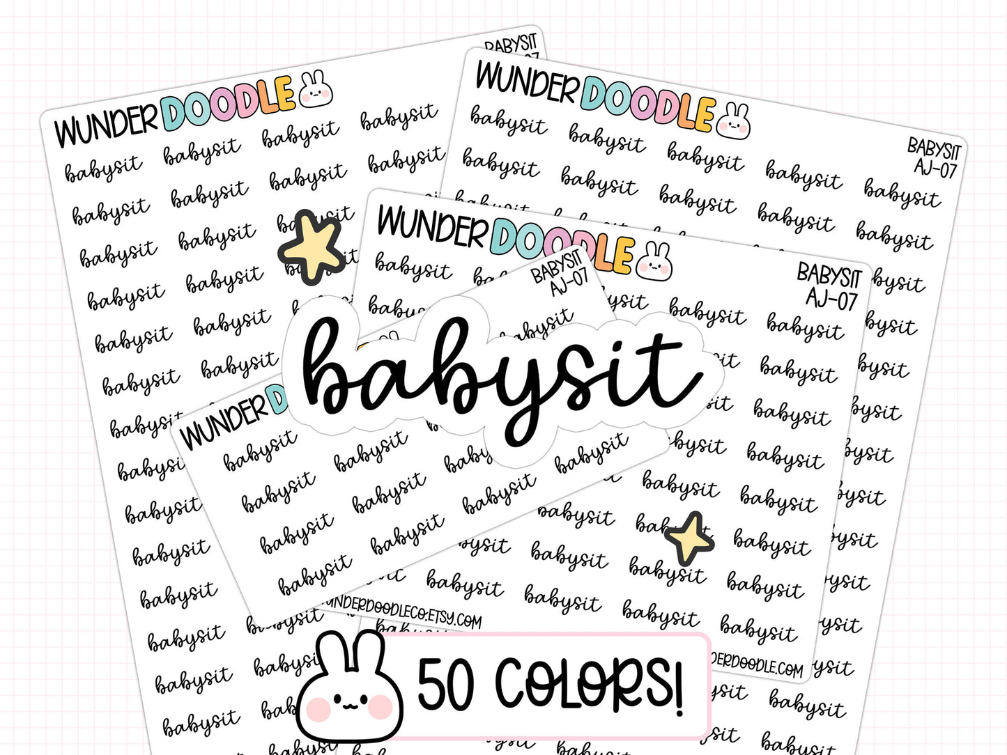 Babysit Planner Stickers | AJ-07