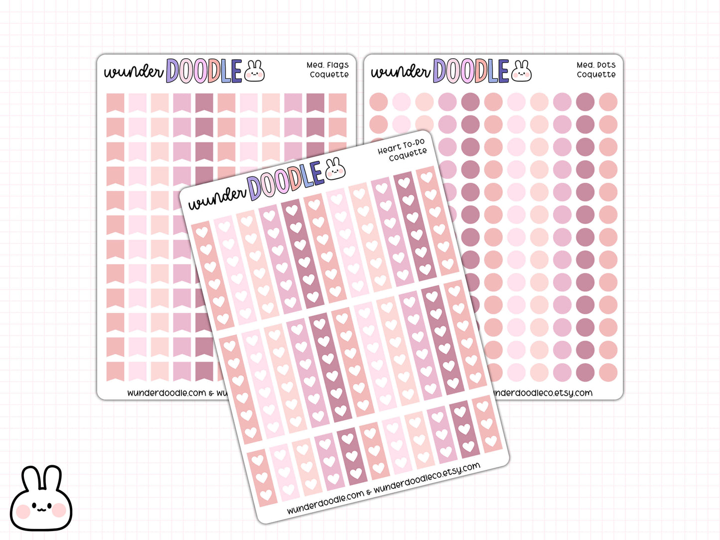 Coquette Planner Stickers | dots, flags & to-do's