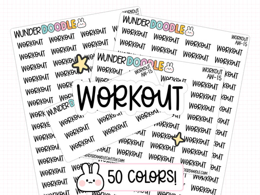 Workout Planner Stickers | AW-15