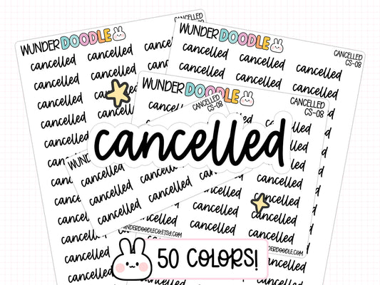 Cancelled Planner Stickers | CS-08