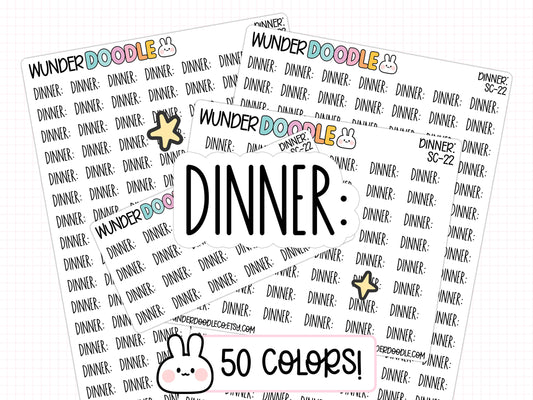Dinner Planner Stickers | SC-22