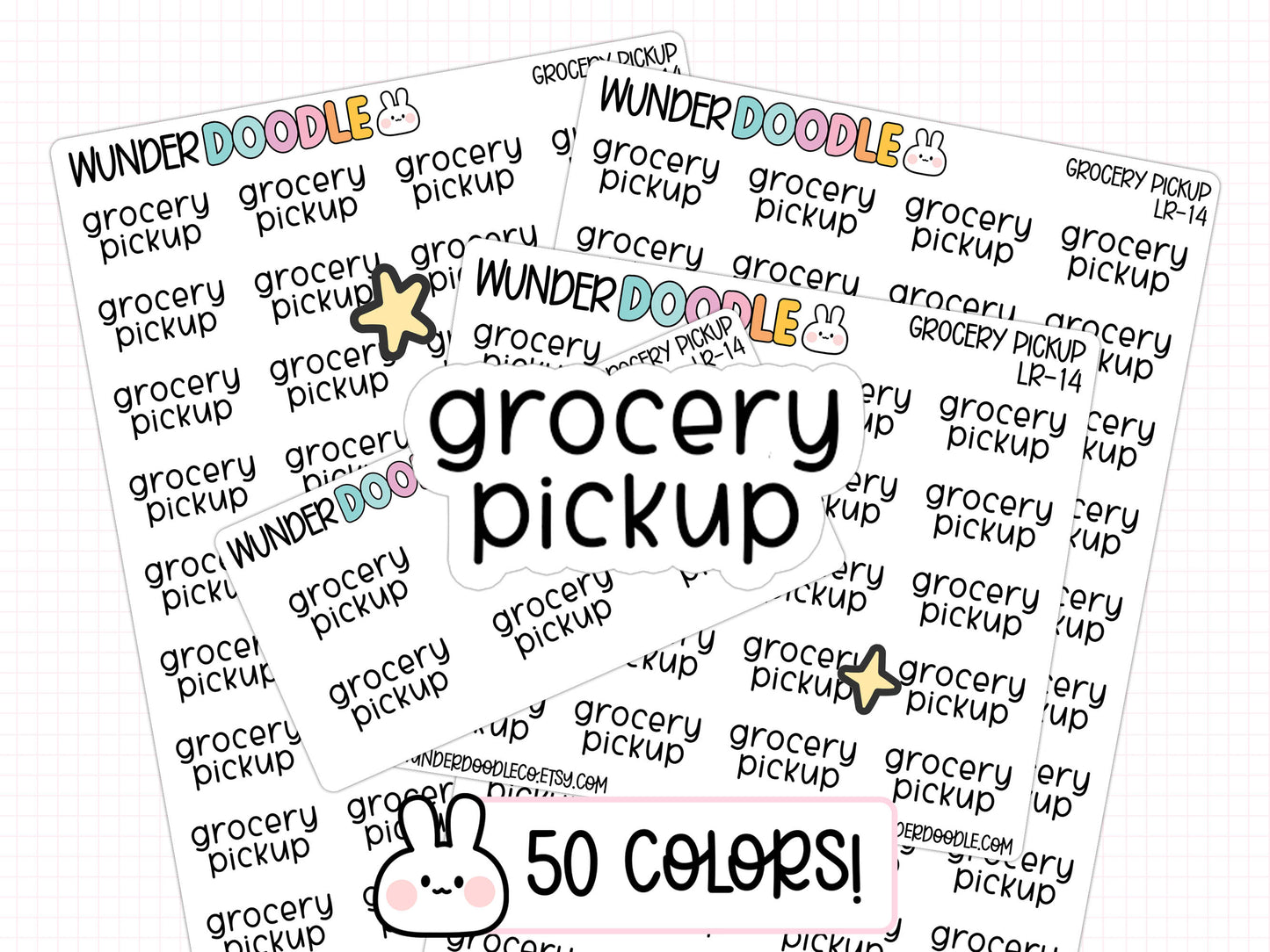 Grocery Pickup Planner Stickers | LR-14