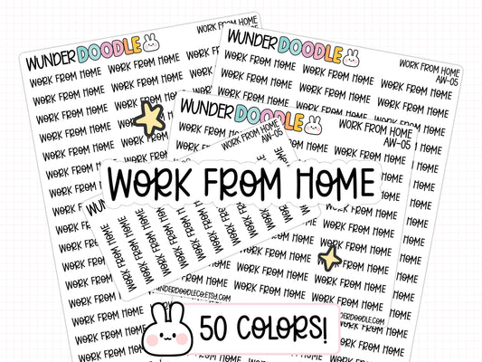 Work From Home Planner Stickers | AW-05