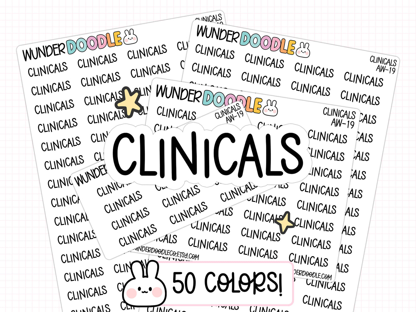 Clinicals Planner Stickers | AW-19