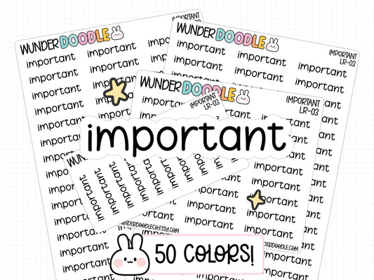 Important Planner Stickers | LR-03