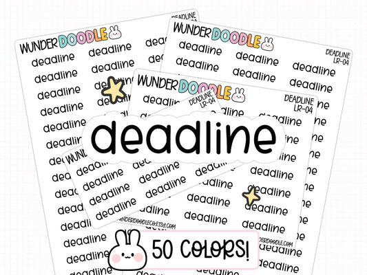 Deadline Planner Stickers | LR-04