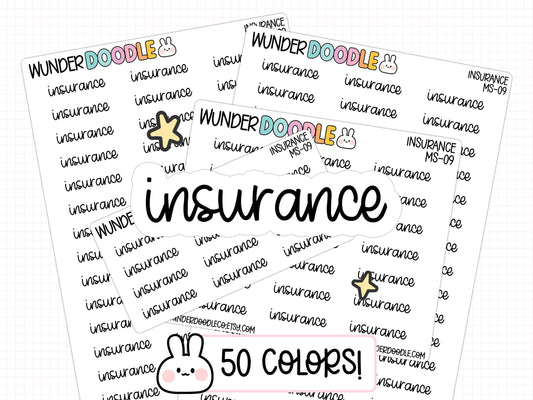 Insurance Planner Stickers | MS-09