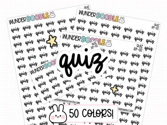 Quiz Planner Stickers | RF-02