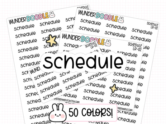Schedule Planner Stickers | LR-02