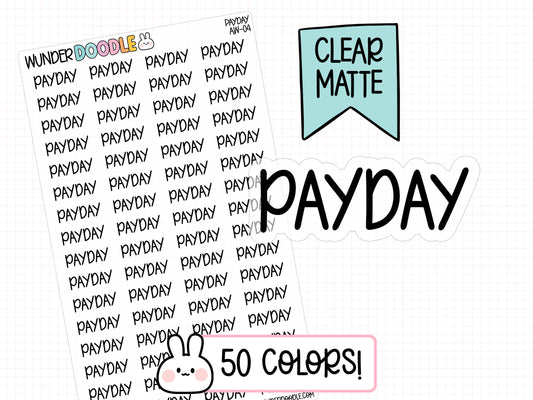 Payday Planner Stickers | AW-04-CM