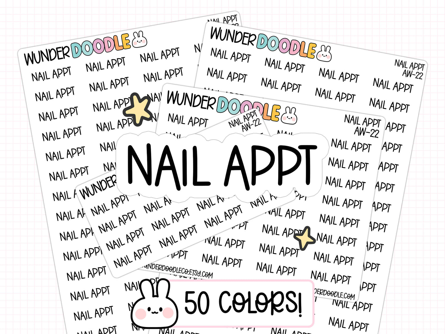 Nail Appt Planner Stickers | AW-22