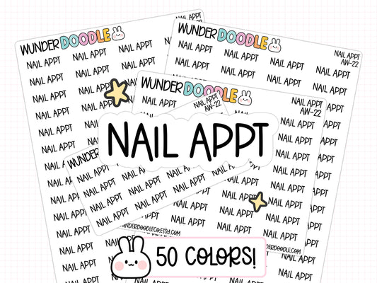 Nail Appt Planner Stickers | AW-22
