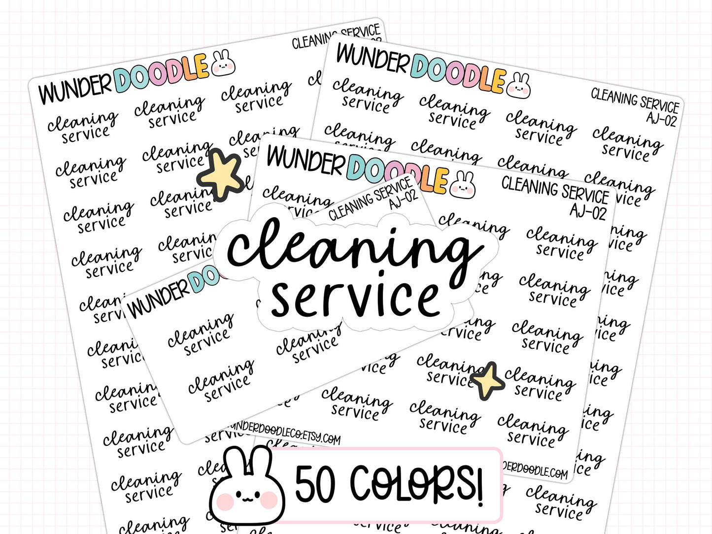 Cleaning Service Planner Stickers | AJ-02