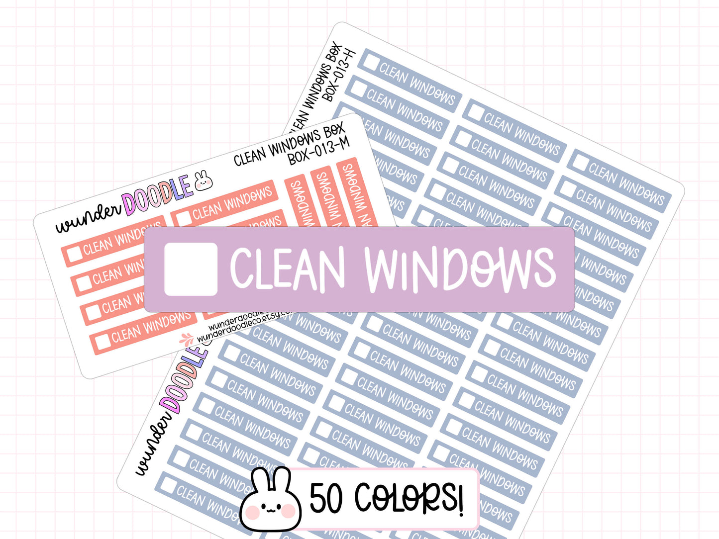 Clean Windows Planner Stickers | BOX-013